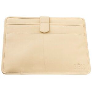 BEIS Faux Leather Beige Laptop Sleeve Case Beige 13”